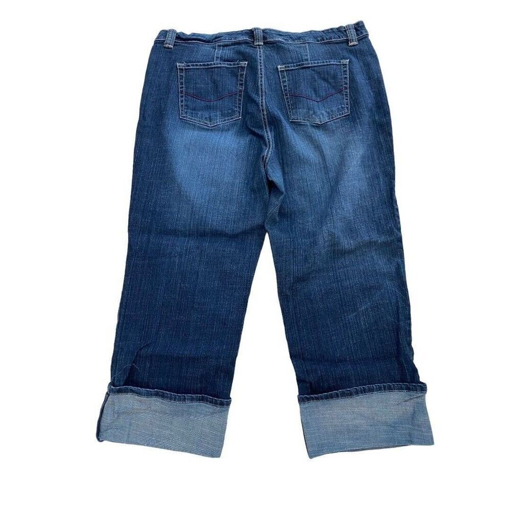 18W Bandolino Blu Jeans Cuffed Med Wash - Picture 2 of 7